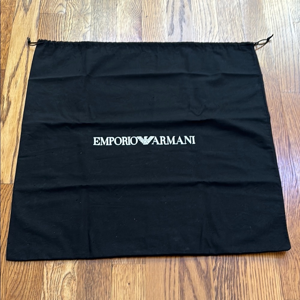 Emporio Armani Black logo drawstring Dust Bag